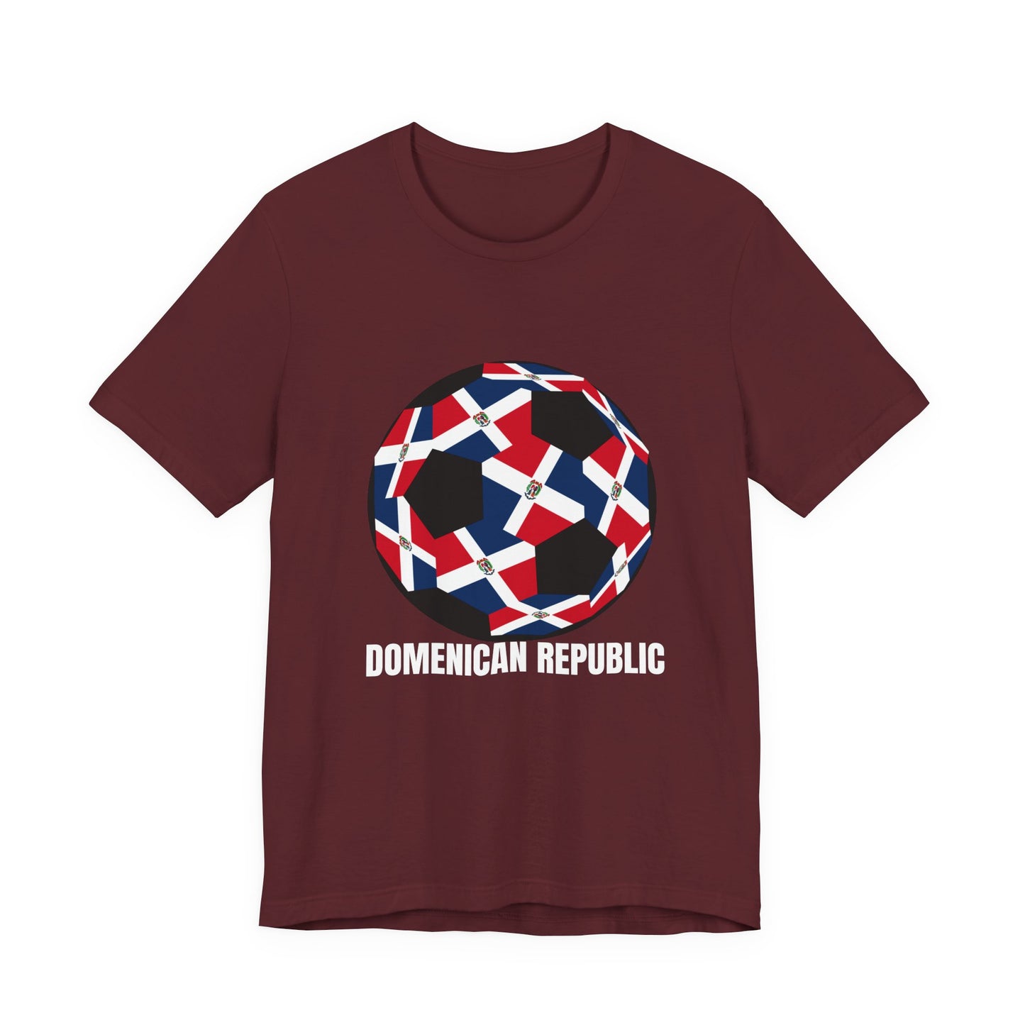 Domenican Republic Fan Specialty Soccer Ball Design T Shirt