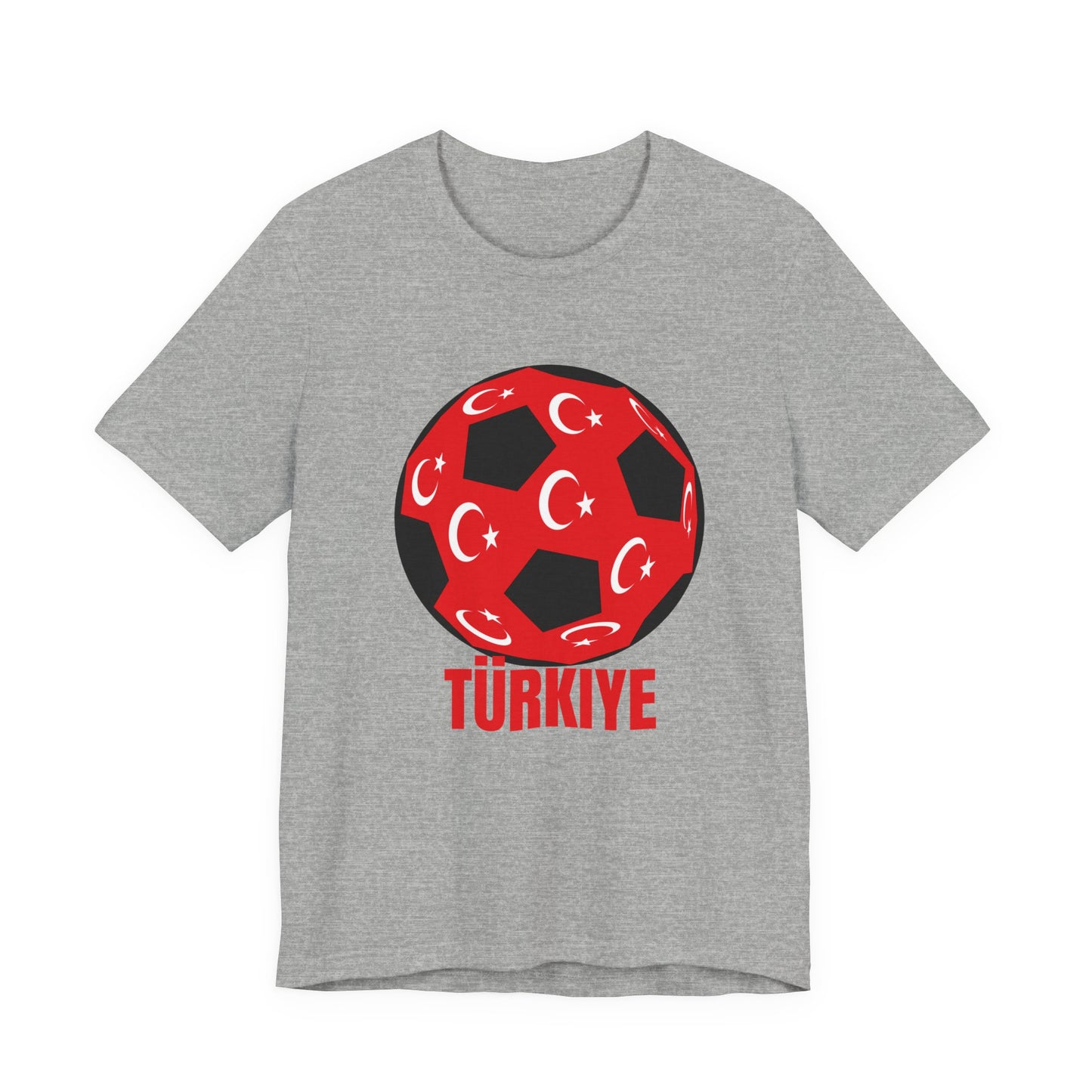 Türkiye Fan Specialty Soccer Ball Design T Shirt Red Text