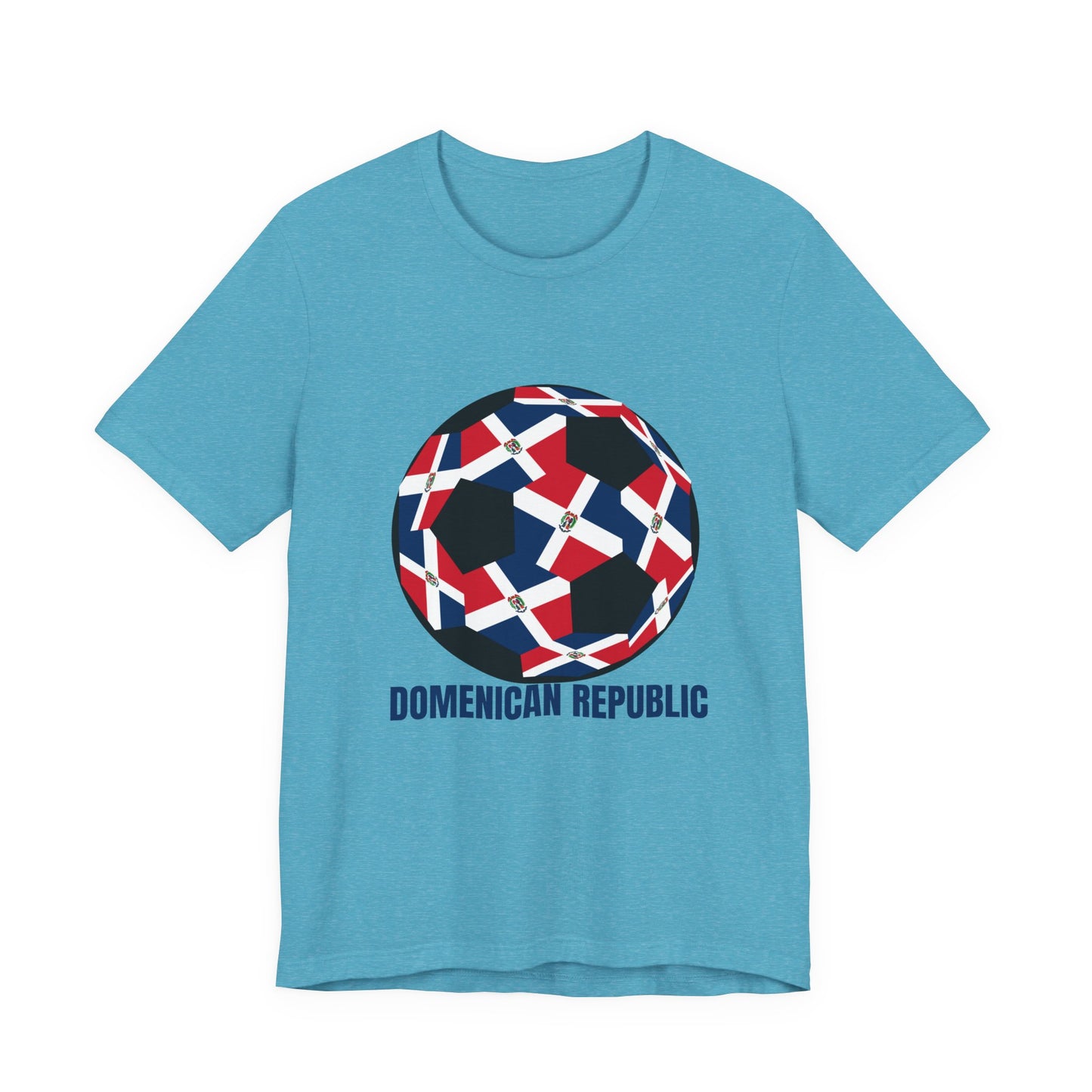 Domenican Republic Fan Specialty Soccer Ball Design T Shirt