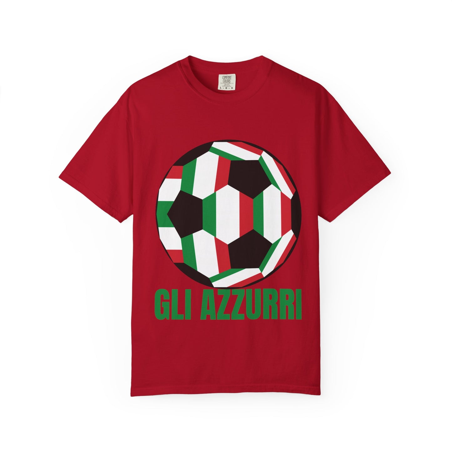 Gli Azzurri Fan Specialty Soccer Ball Design T Shirt