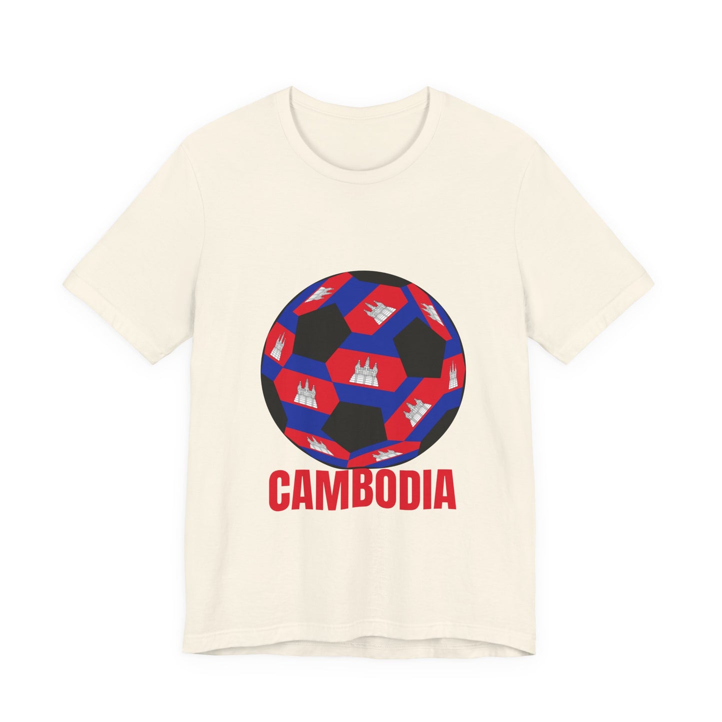 Cambodia Fan Specialty Soccer Ball Design T Shirt
