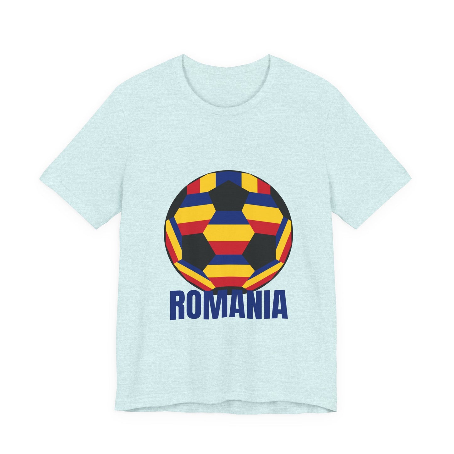 Romania Fan Specialty Soccer Ball Design T Shirt