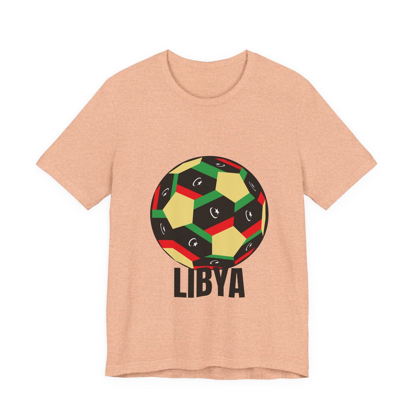 Libya Fan Specialty Soccer Ball Design T Shirt