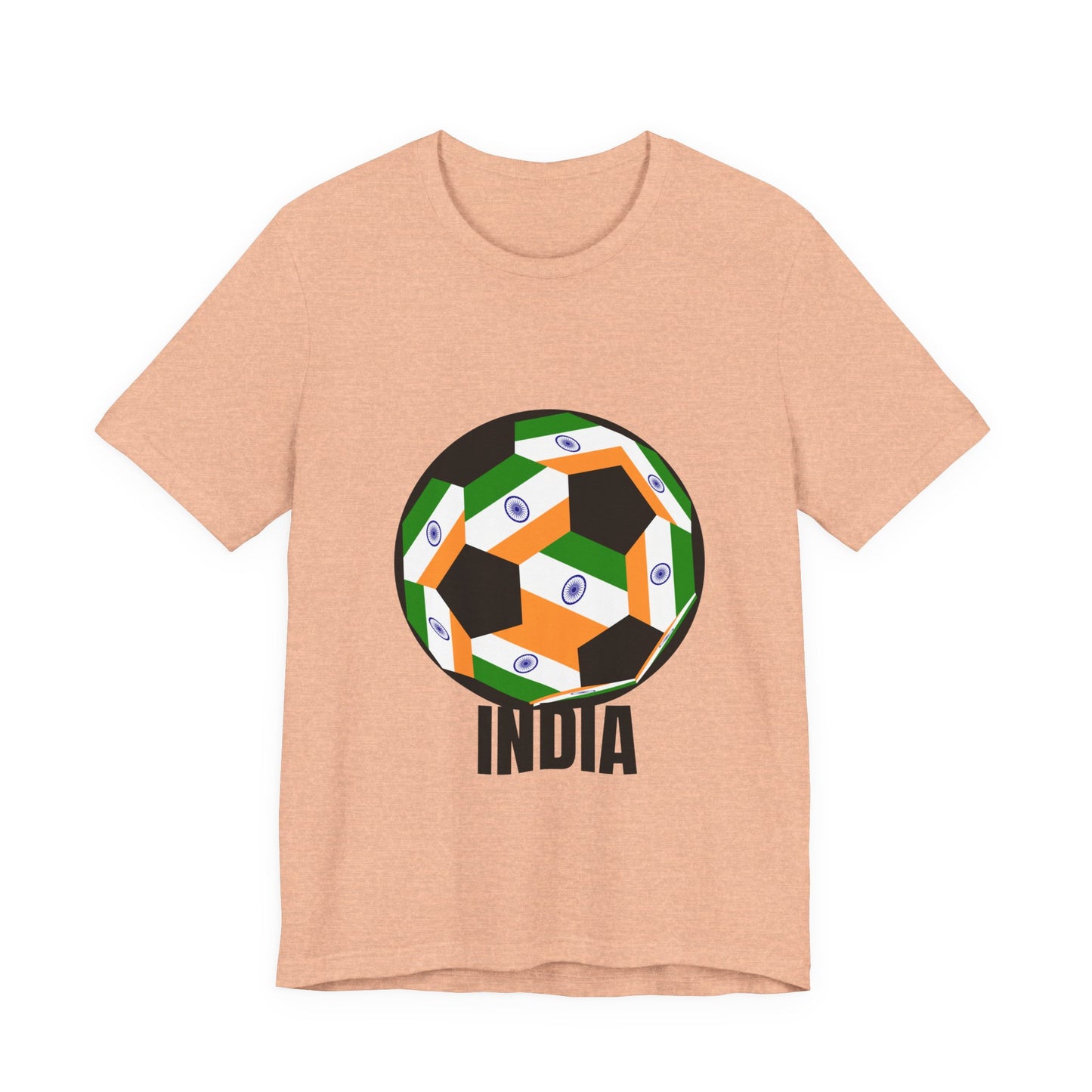 India Fan Specialty Soccer Ball Design T Shirt