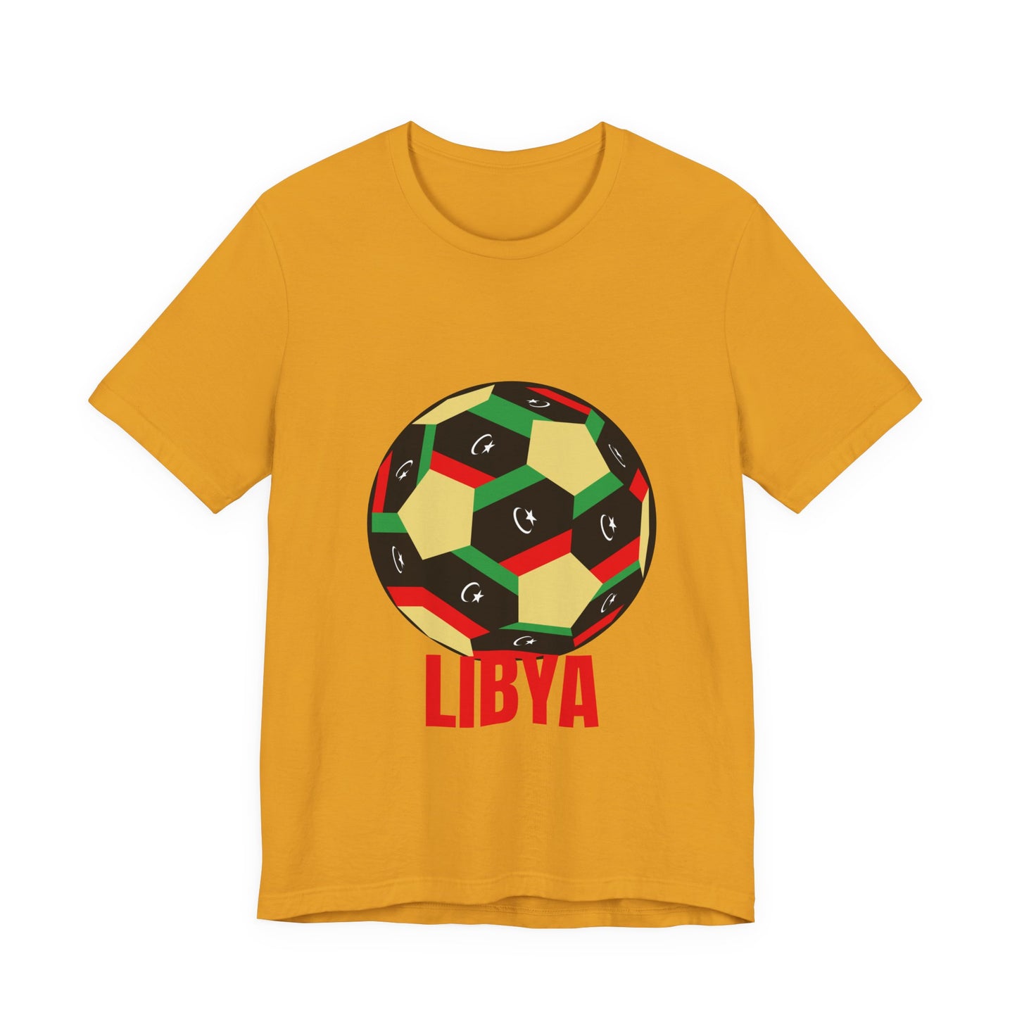 Libya Fan Specialty Soccer Ball Design T Shirt