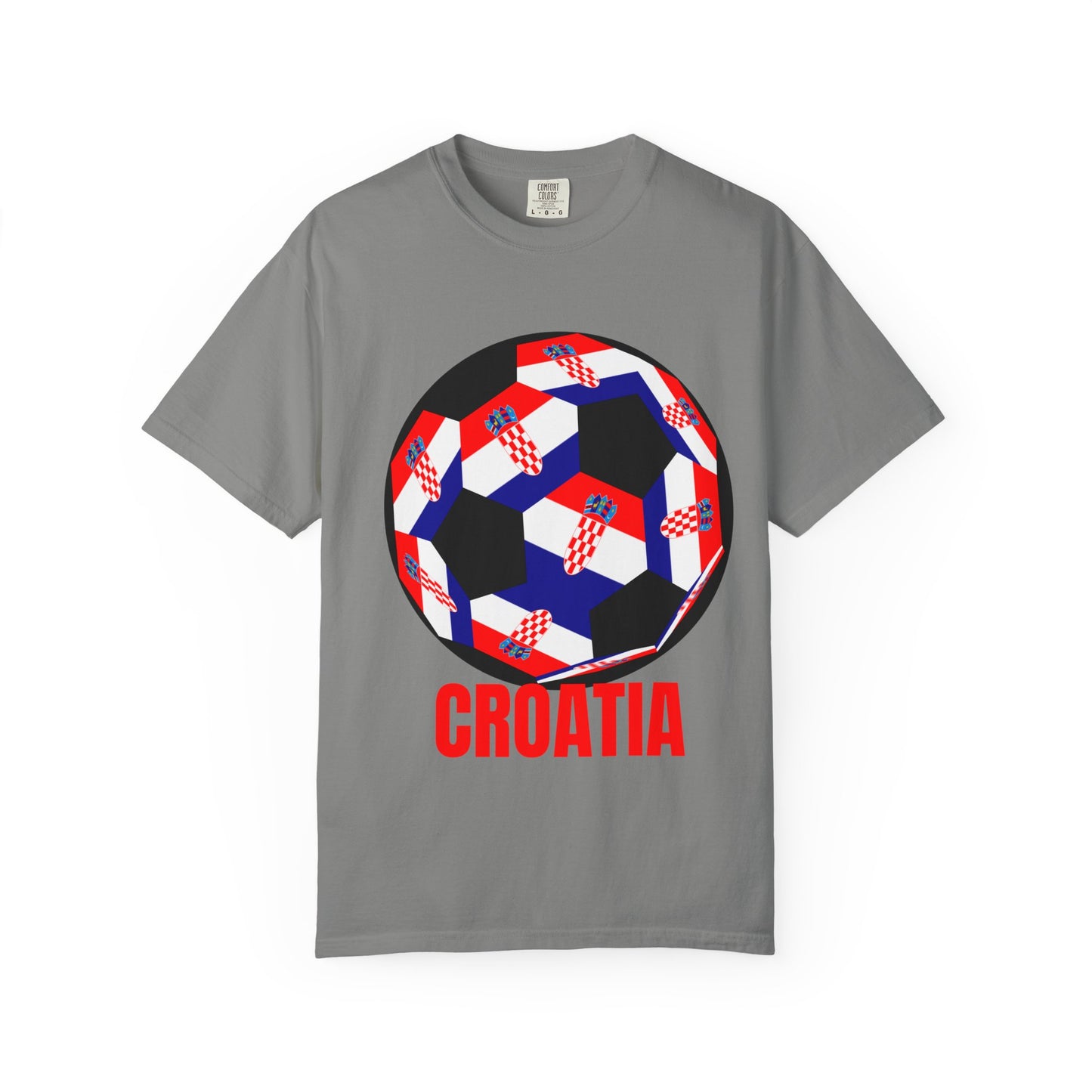 Croatia Fan Specialty Soccer Ball Design T Shirt