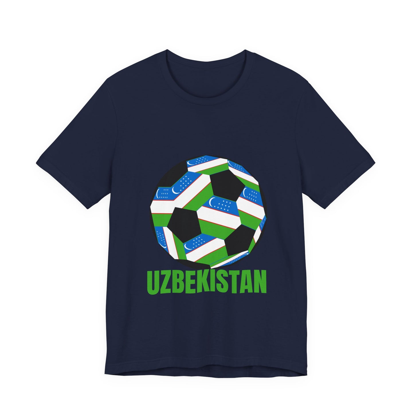 Uzbekistan Fan Specialty Soccer Ball Design T Shirt