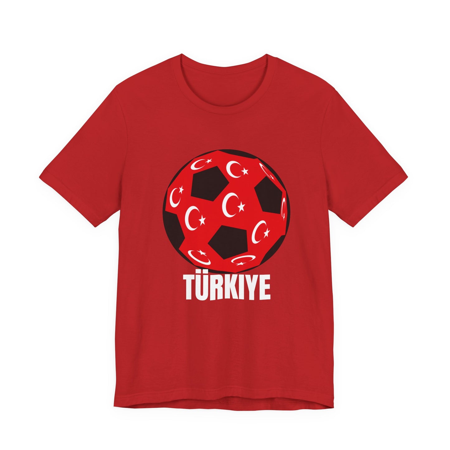 Türkiye Fan Specialty Soccer Ball Design T Shirt White Text