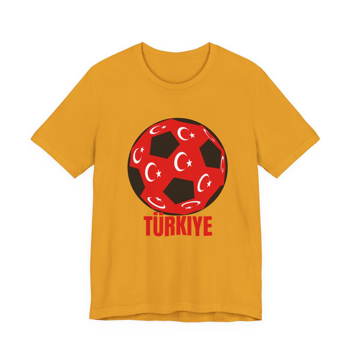 Türkiye Fan Specialty Soccer Ball Design T Shirt Red Text