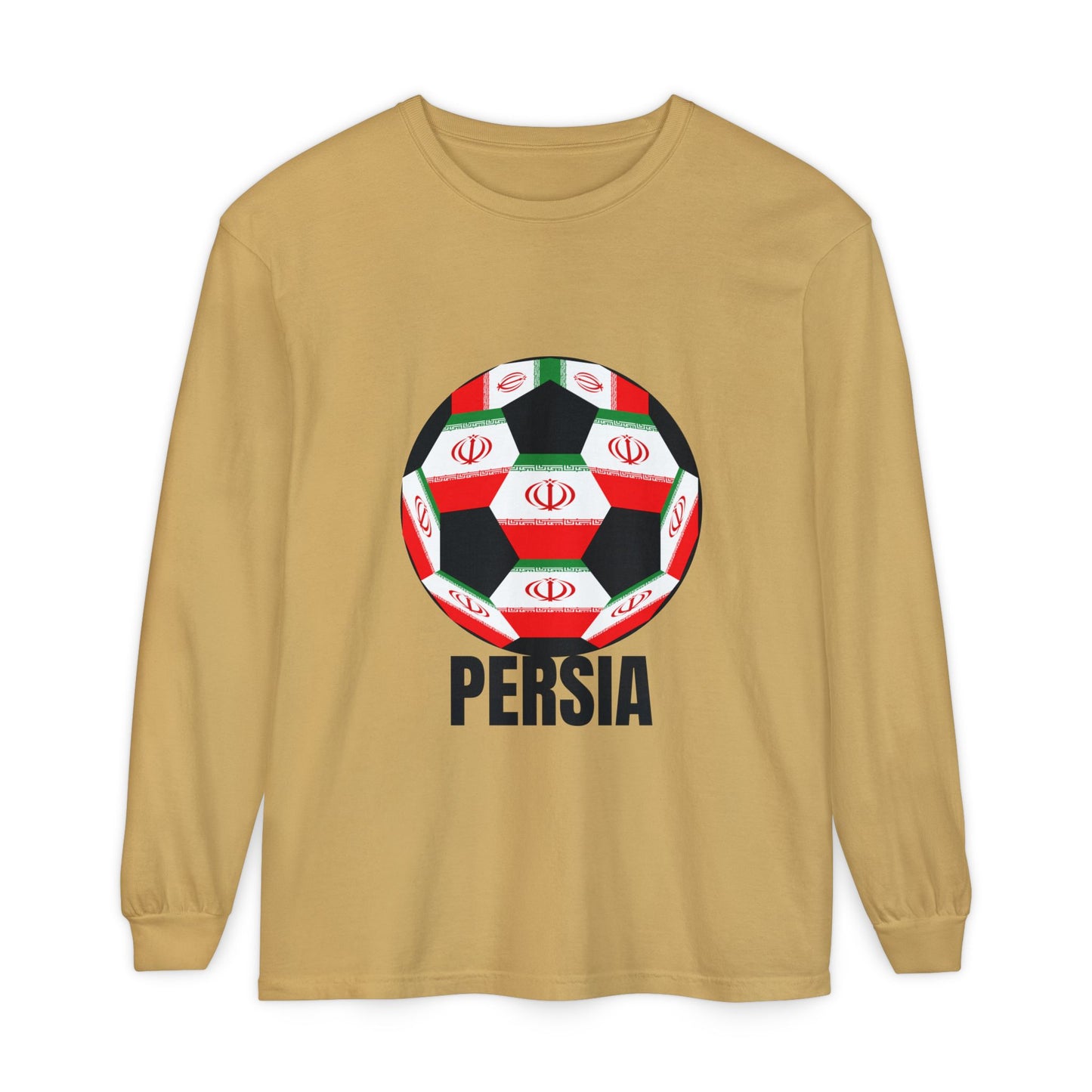 Persia Fan Specialty Soccer Ball Design  Long Sleeve Tee