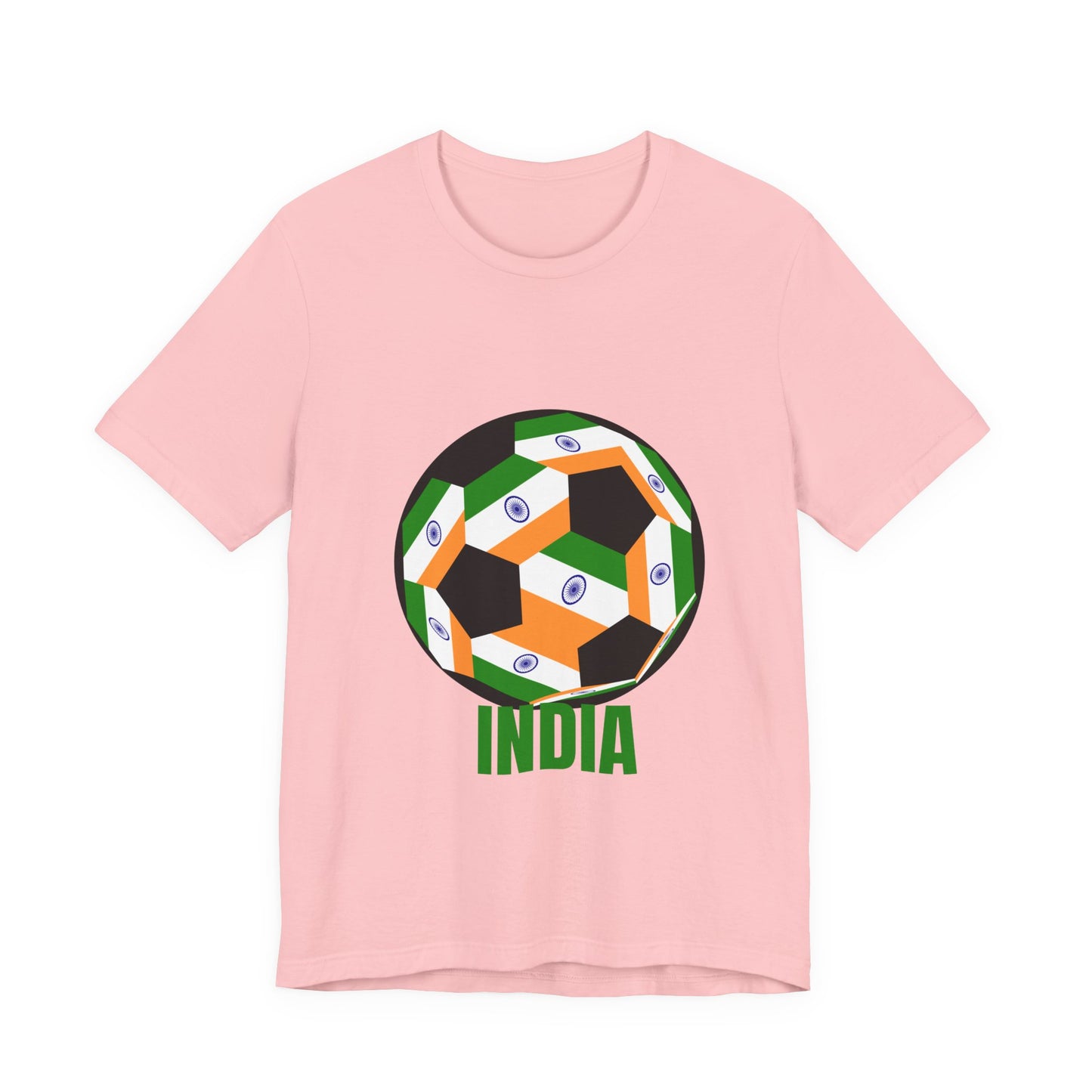 India Fan Specialty Soccer Ball Design T Shirt