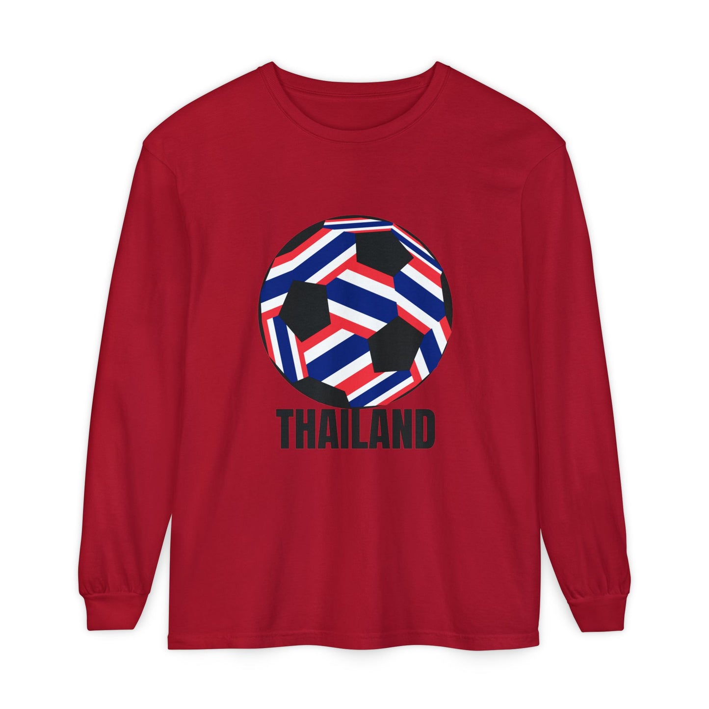 Thailand Fan Specialty Soccer Ball Design  Long Sleeve T-Shirt