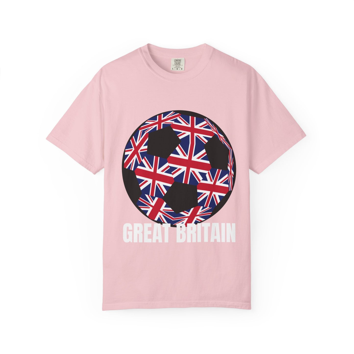 Great Britain Fan Specialty Soccer Ball Design T Shirt