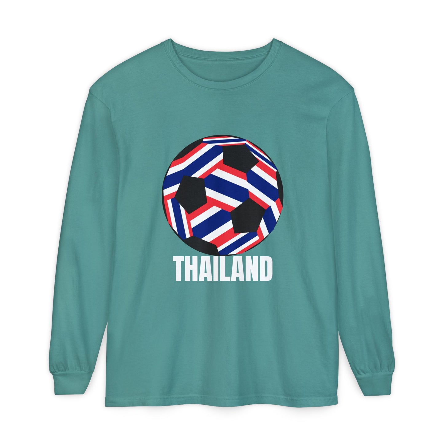 Thailand Fan Specialty Soccer Ball Design  Long Sleeve Tee