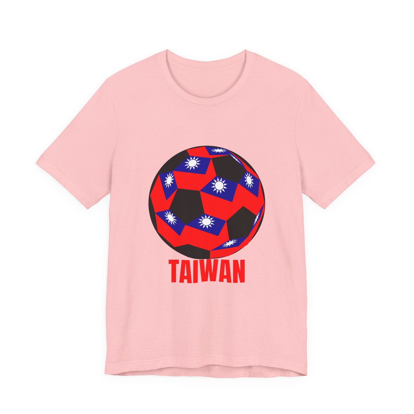 Taiwan Soccer Ball Graphic with 'TAIWAN' Red Text