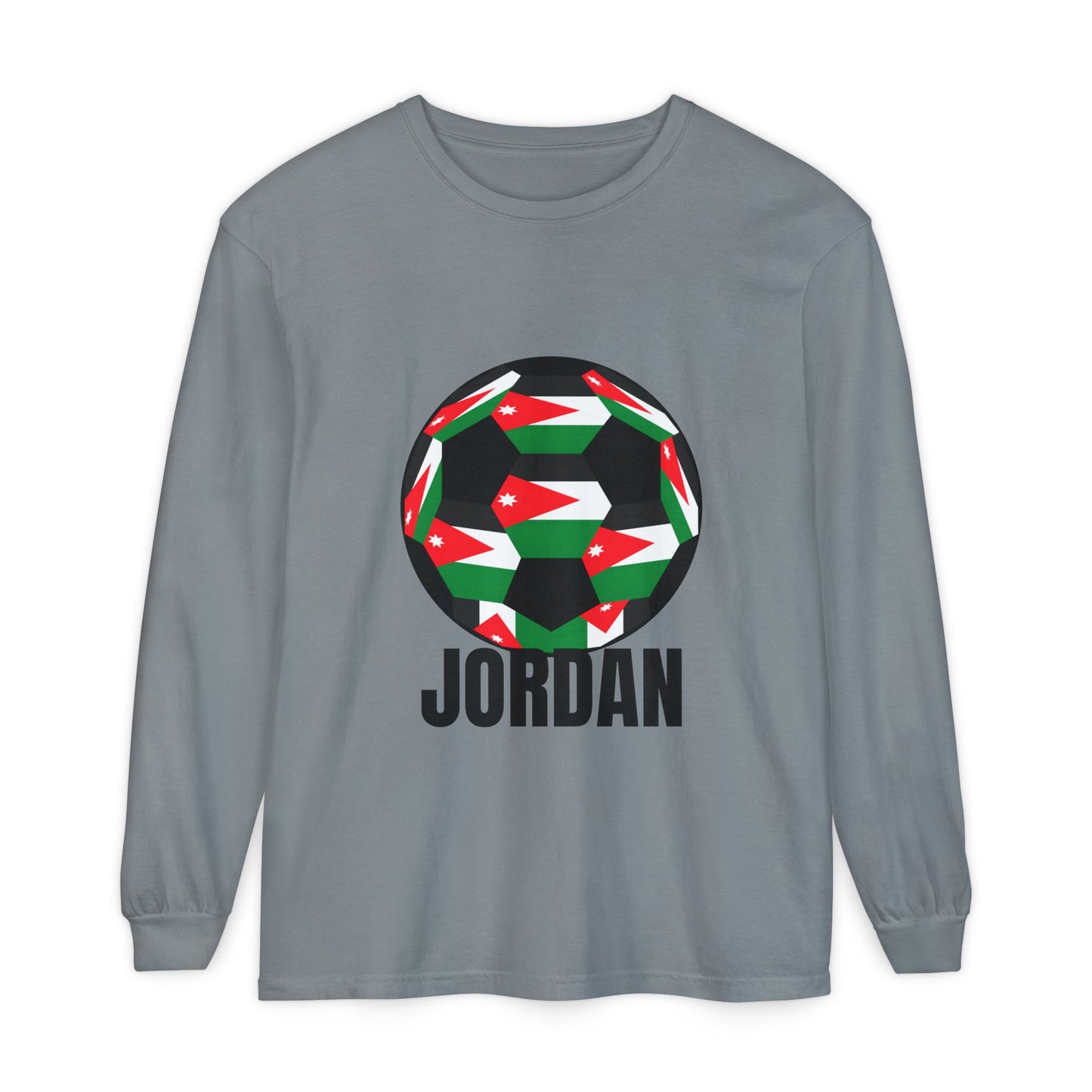 Jordan Fan Specialty Soccer Ball Design Long Sleeve Tee
