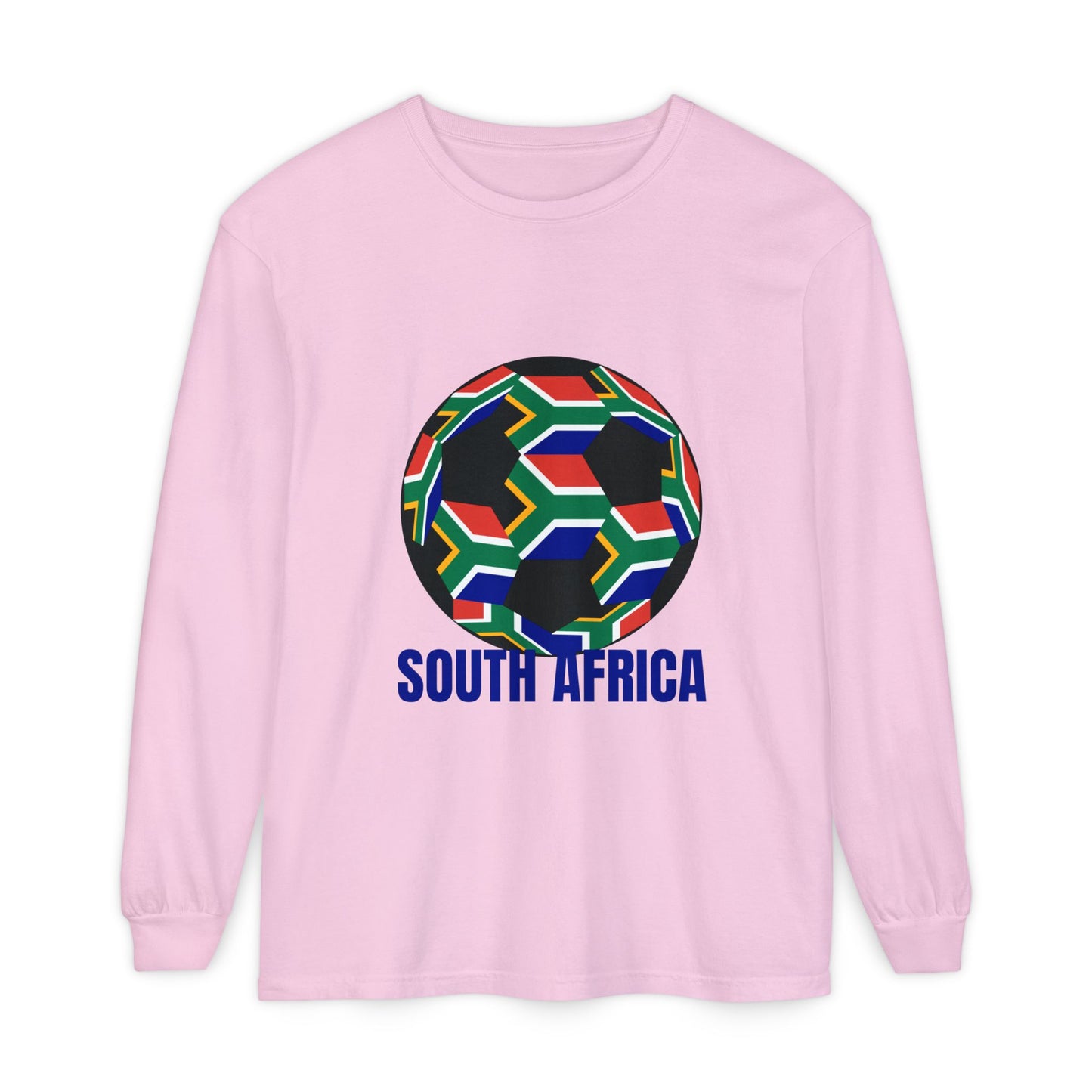South Africa Fan Specialty Soccer Ball Design Long Sleeve Tee