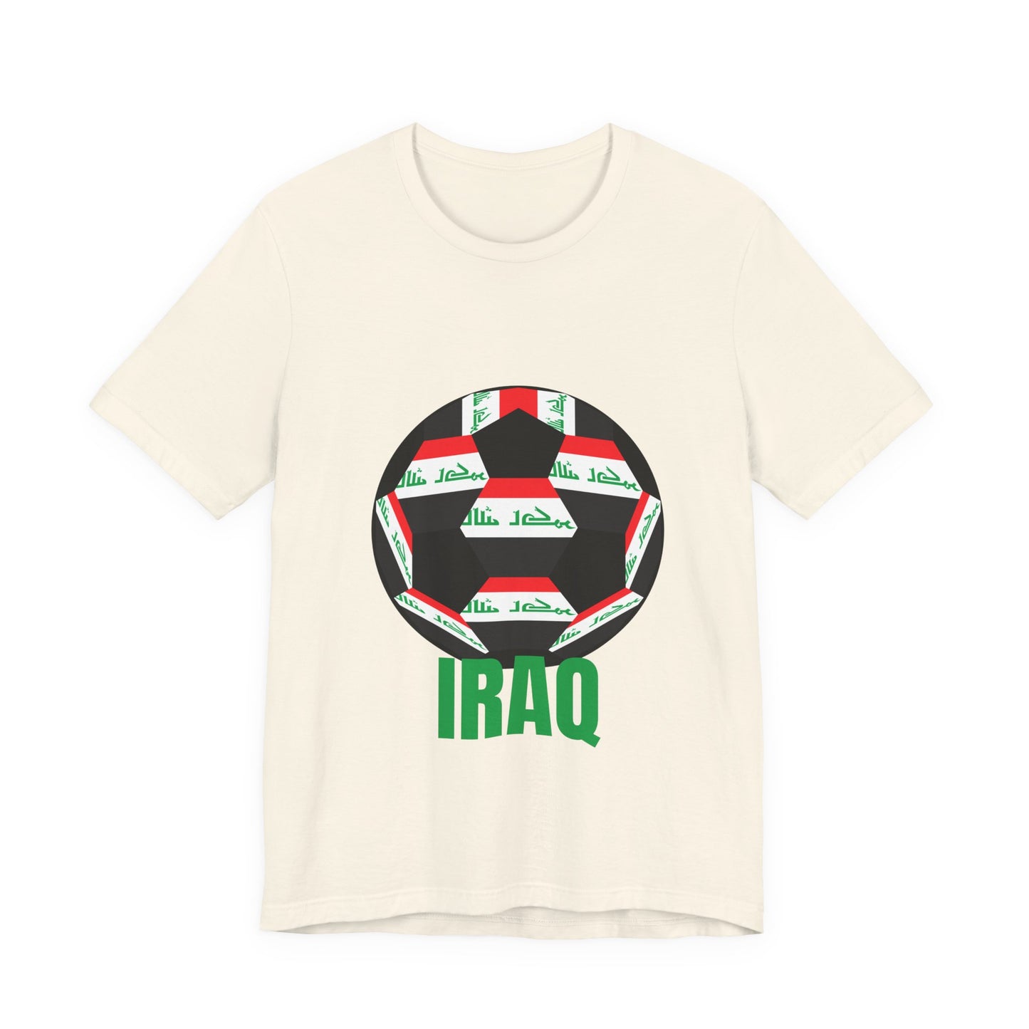 Iraq Fan Specialty Soccer Ball Design T Shirt