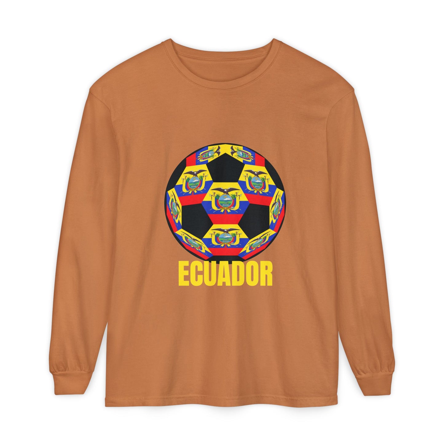Ecuador Soccer Ball Long Sleeve Tee