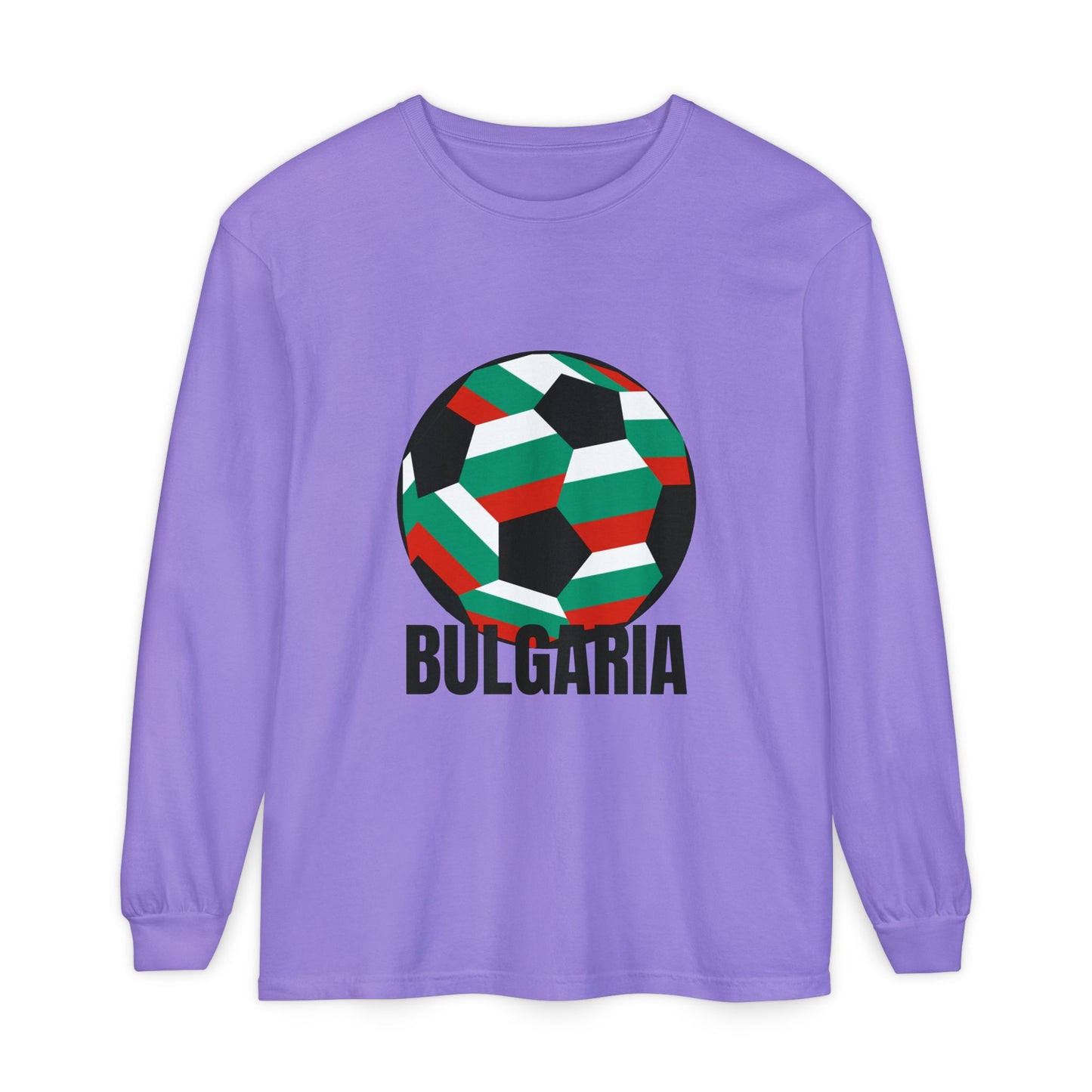 Bulgaria Fan Specialty Soccer Ball Design Long Sleeve Tee