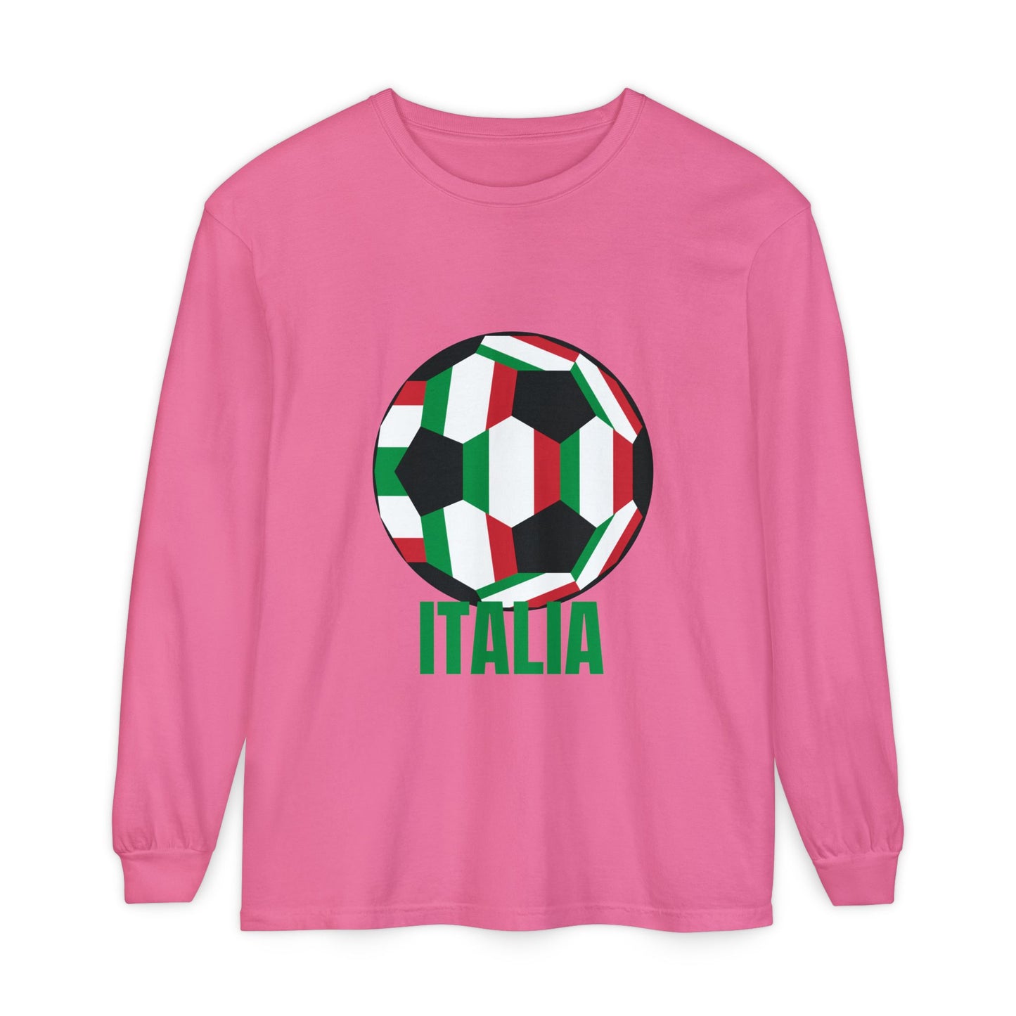 Italia Fan Specialty Soccer Ball Design  Long Sleeve Shirt
