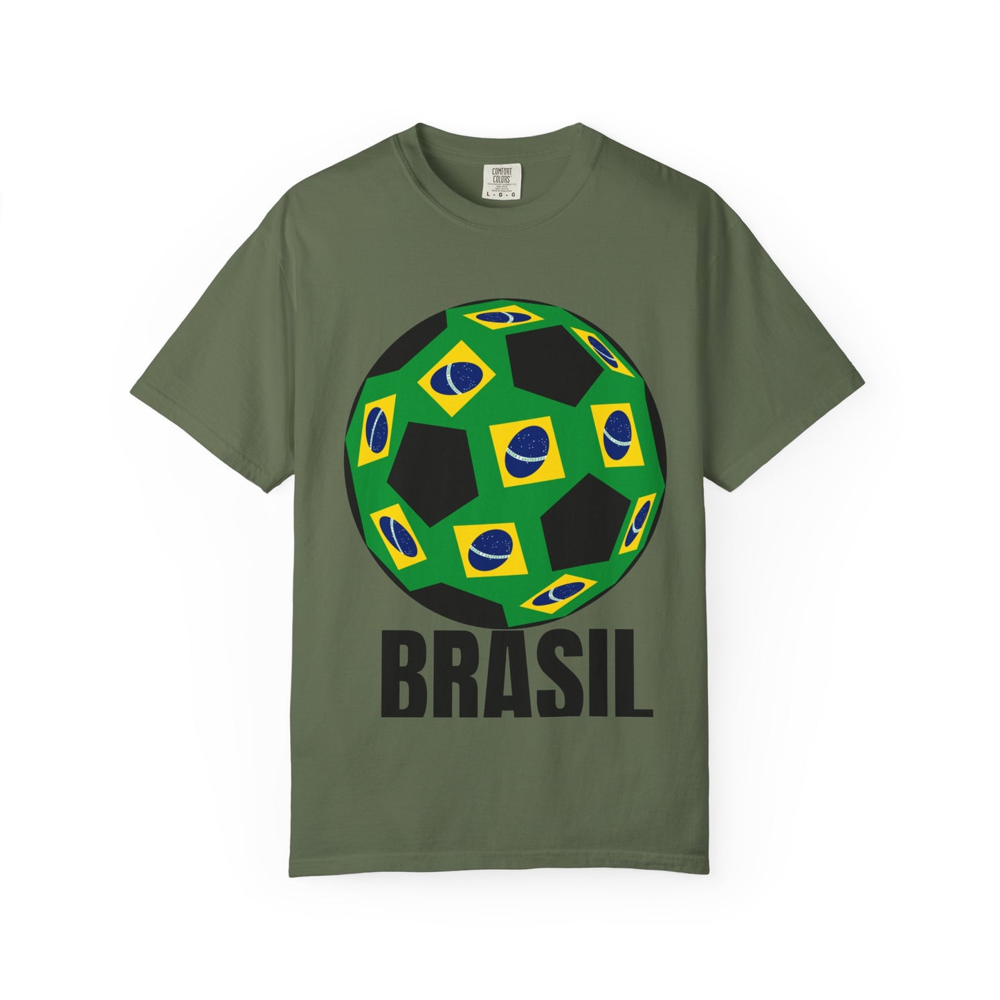 Brasil Fan Specialty Soccer Ball Design T Shirt