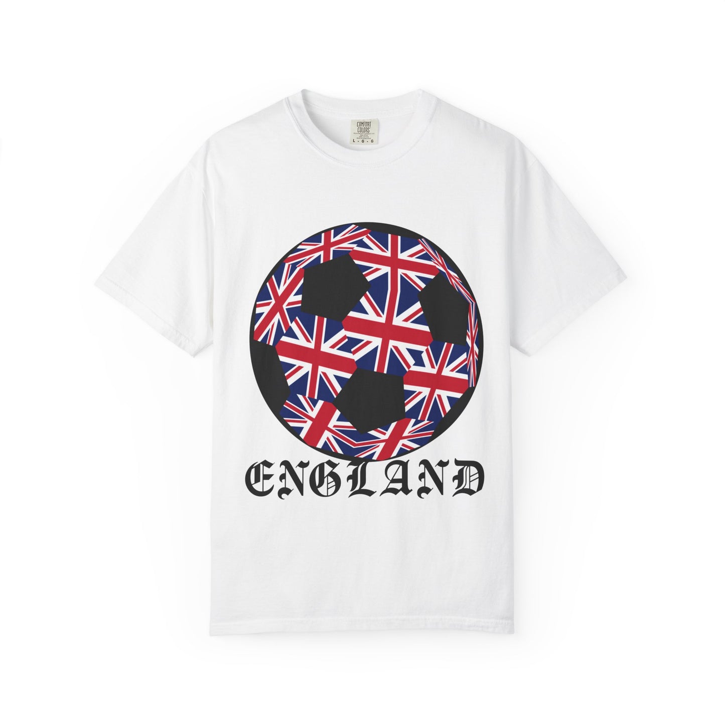 Old English Style Specialty Soccer Ball Design T Shirt
