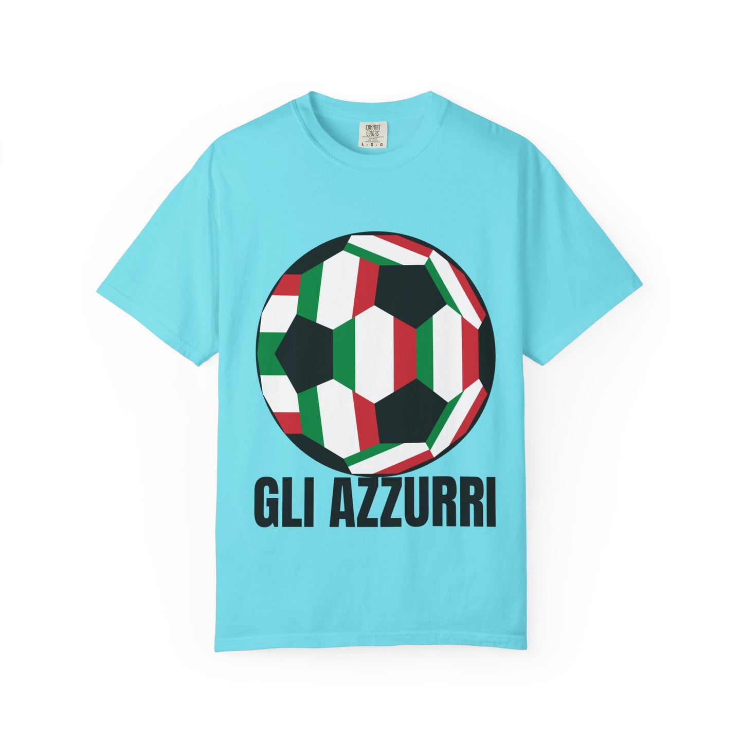 Gli Azzurri Fan Specialty Soccer Ball Design T Shirt