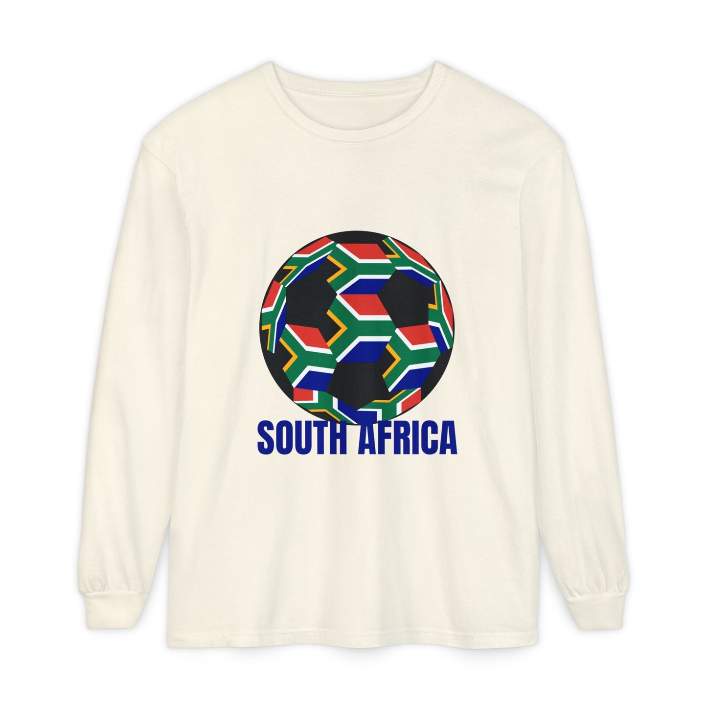 South Africa Fan Specialty Soccer Ball Design Long Sleeve Tee