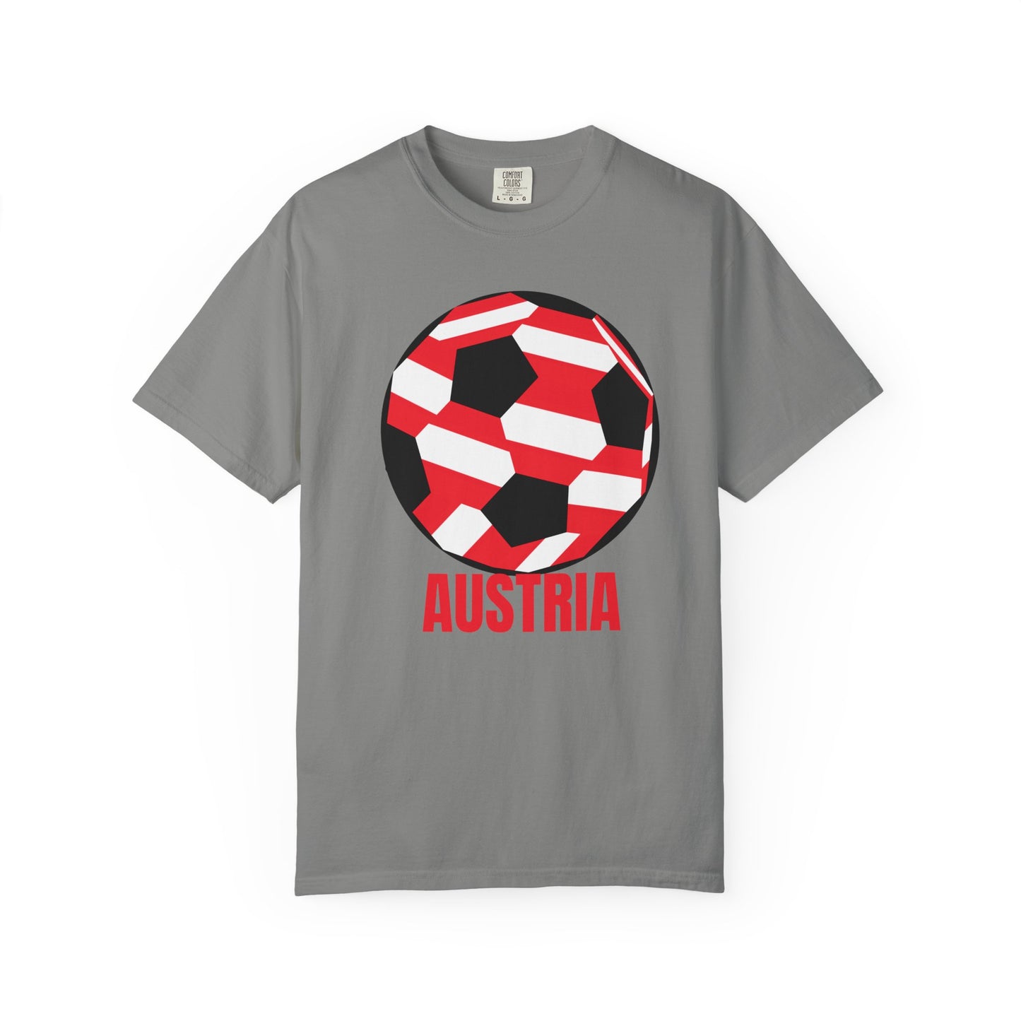 Austria Fan Specialty Soccer Ball Design T-SHirt