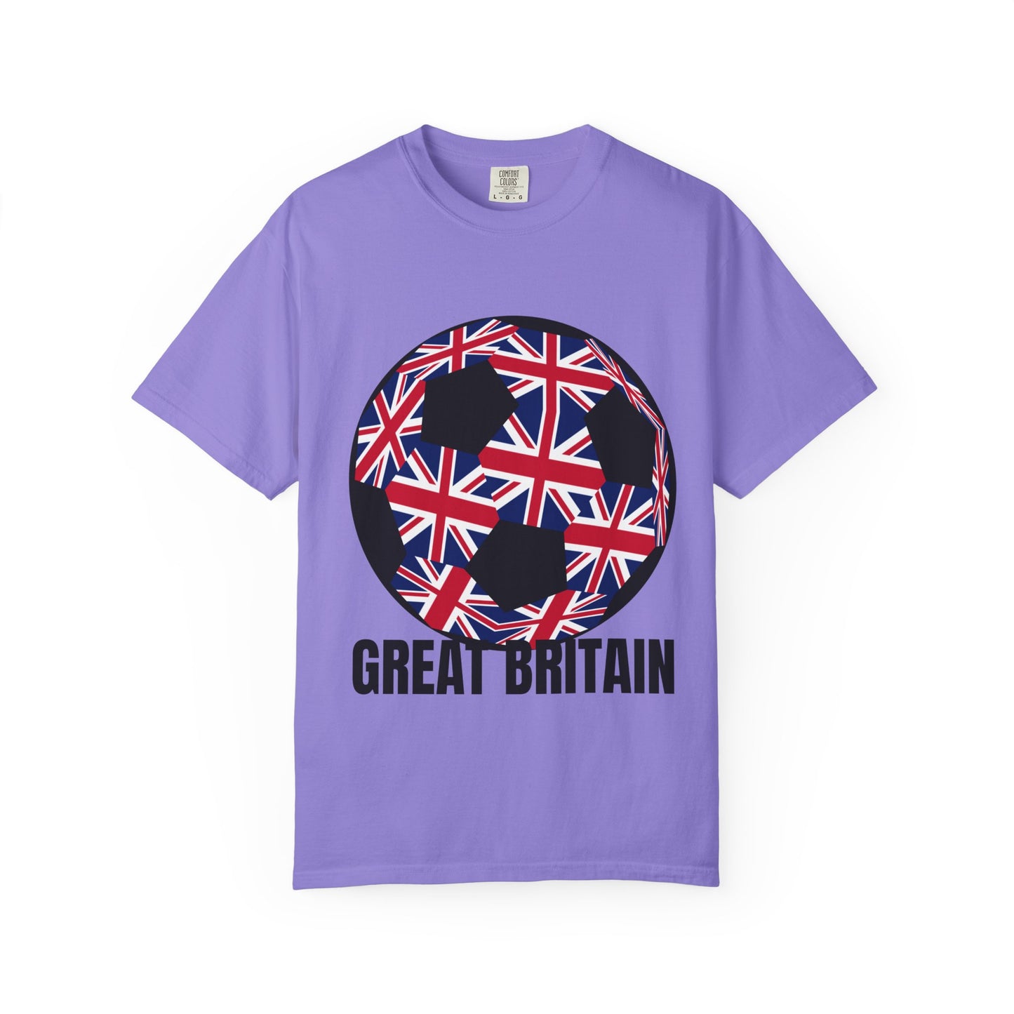 Great Britain Fan Specialty Soccer Ball Design T Shirt