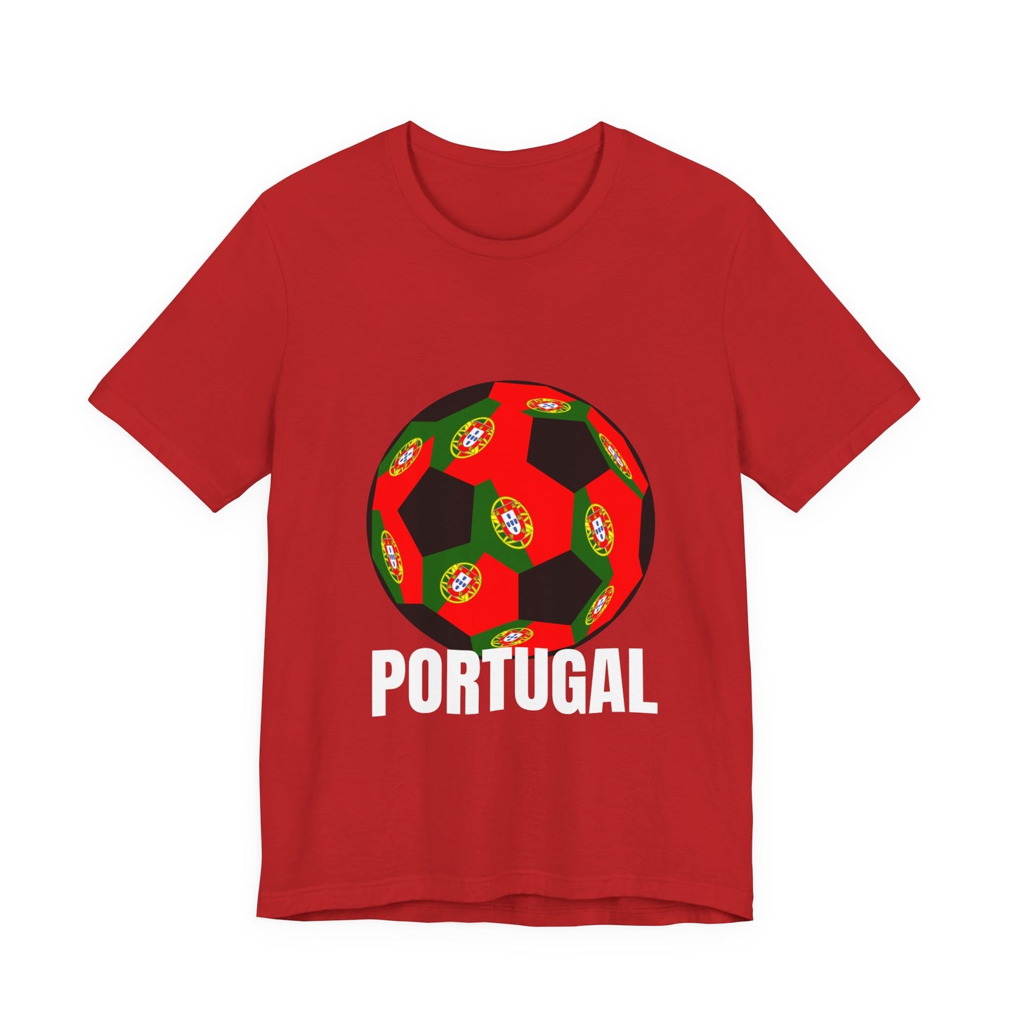 Portugal Fan Specialty Soccer Ball Design T Shirt
