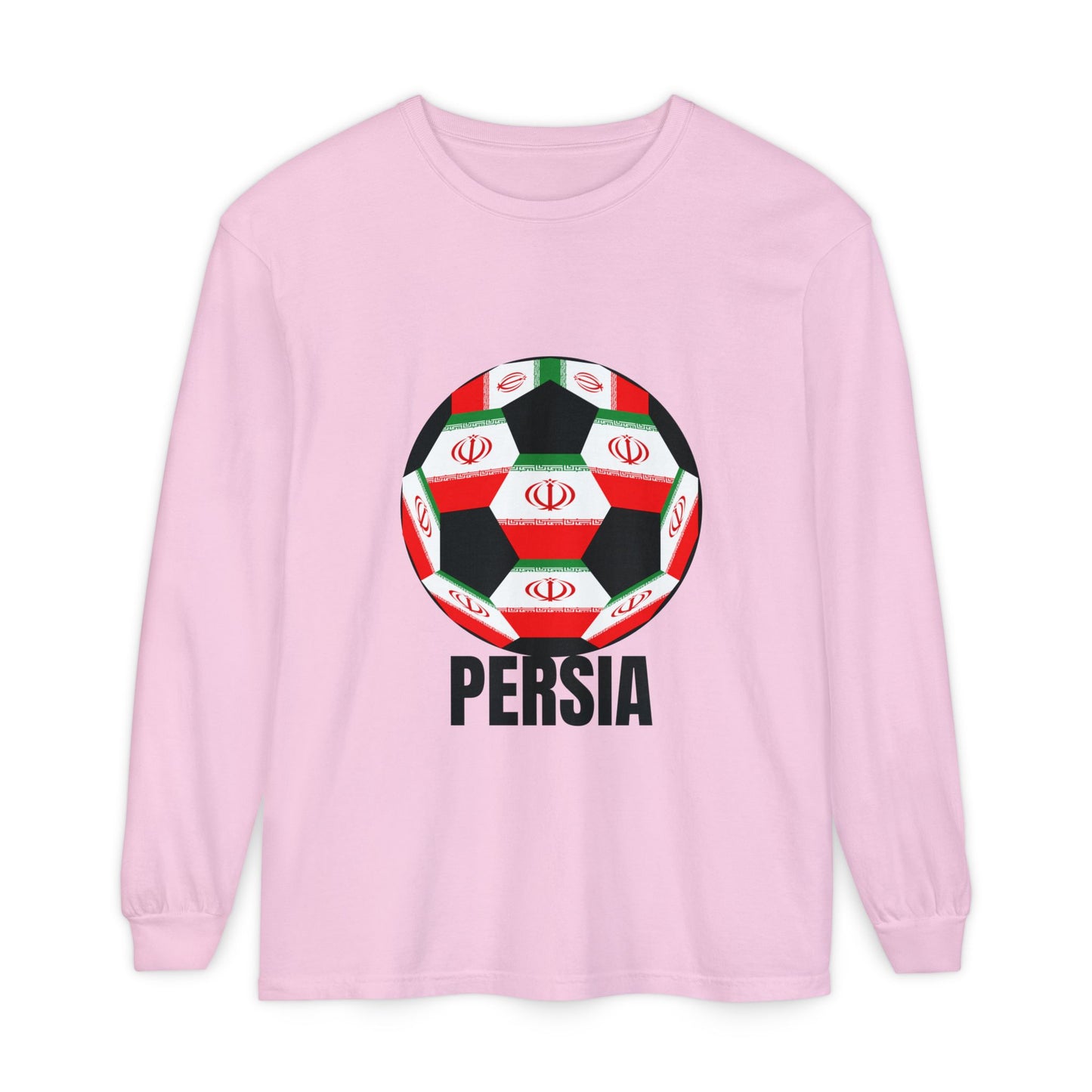Persia Fan Specialty Soccer Ball Design  Long Sleeve Tee