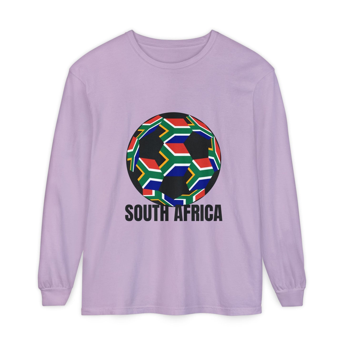 South Africa Fan Specialty Soccer Ball Design Long Sleeve Shirt