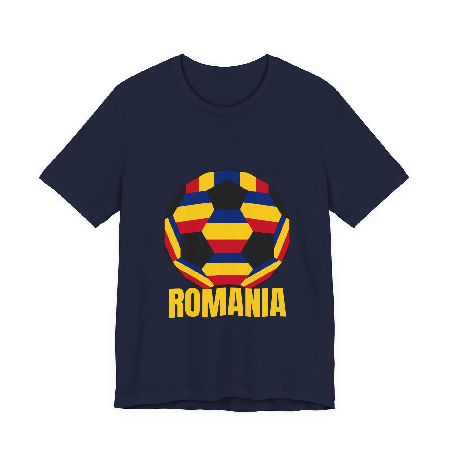 Romania Fan Specialty Soccer Ball Design T Shirt
