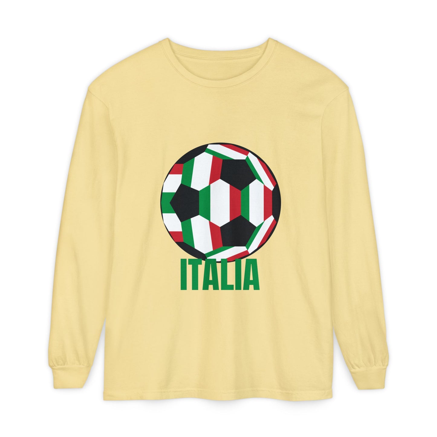 Italia Fan Specialty Soccer Ball Design  Long Sleeve Shirt