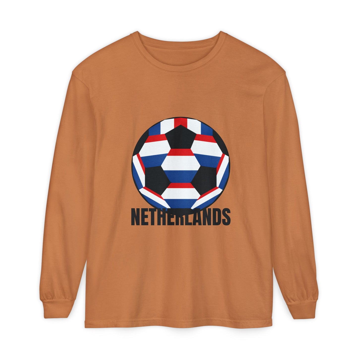 Netherlands Fan Specialty Soccer Ball Long Sleeve Tee