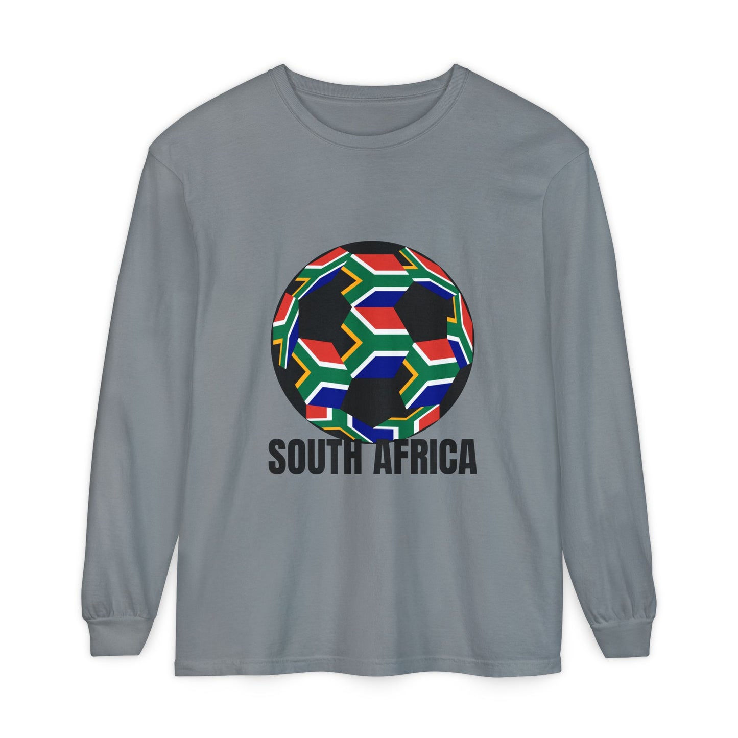 South Africa Fan Specialty Soccer Ball Design Long Sleeve Shirt