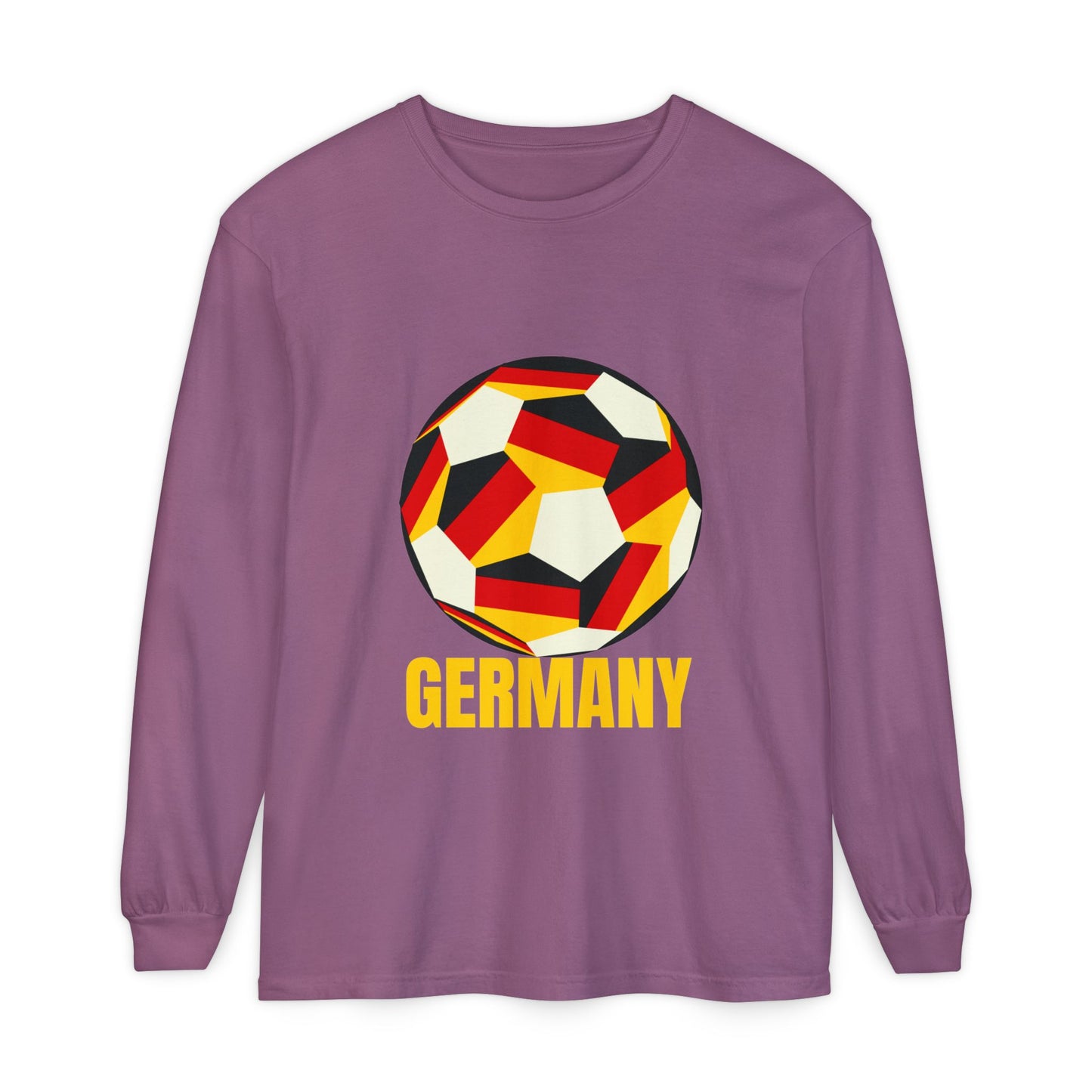 Germany Fan Specialty Soccer Ball Design Long Sleeve Shirt