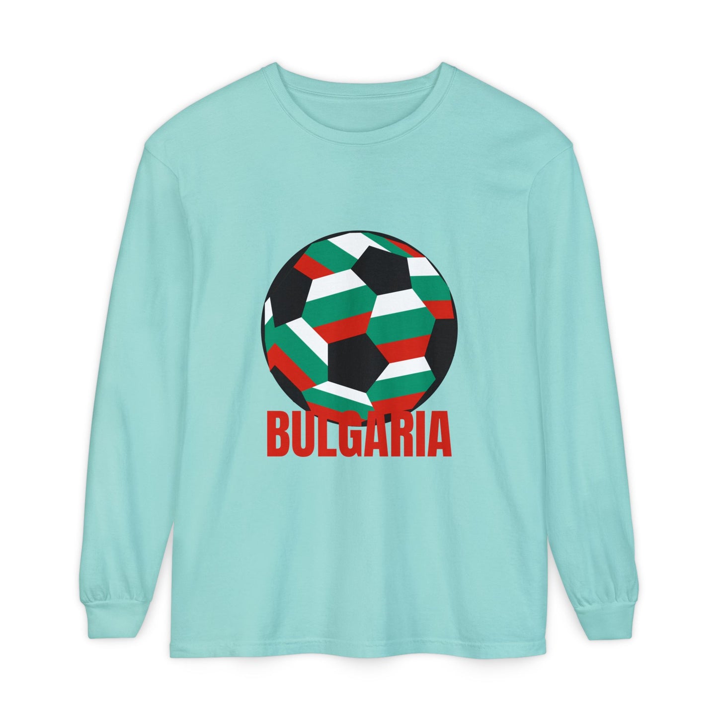 Bulgaria Fan Specialty Soccer Ball Design Long Sleeve Tee