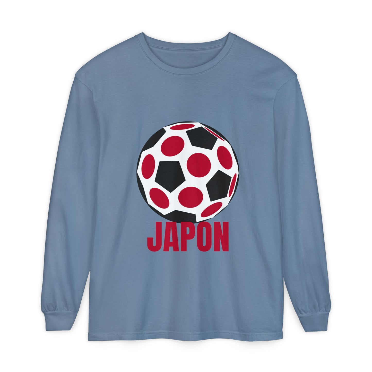Japon Fan Specialty Soccer Ball Design Long Sleeve Tee