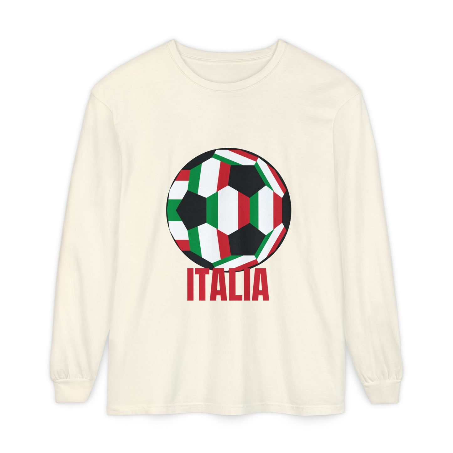Italia Fan Specialty Soccer Ball Design  Long Sleeve T-Shirt