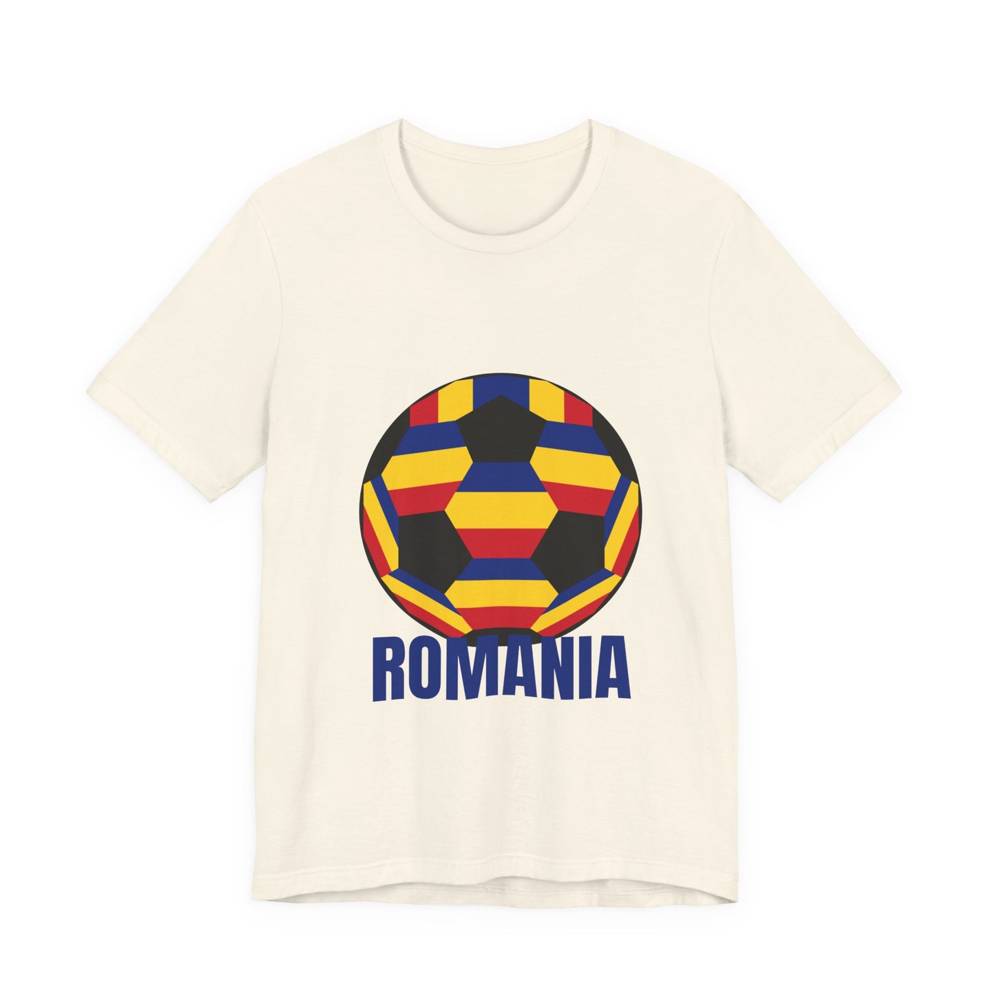 Romania Fan Specialty Soccer Ball Design T Shirt