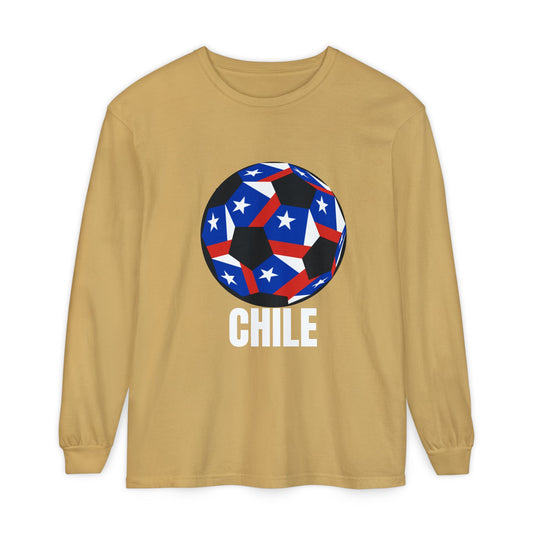 Chile Fan Specialty Soccer Ball Long Sleeve Shirt
