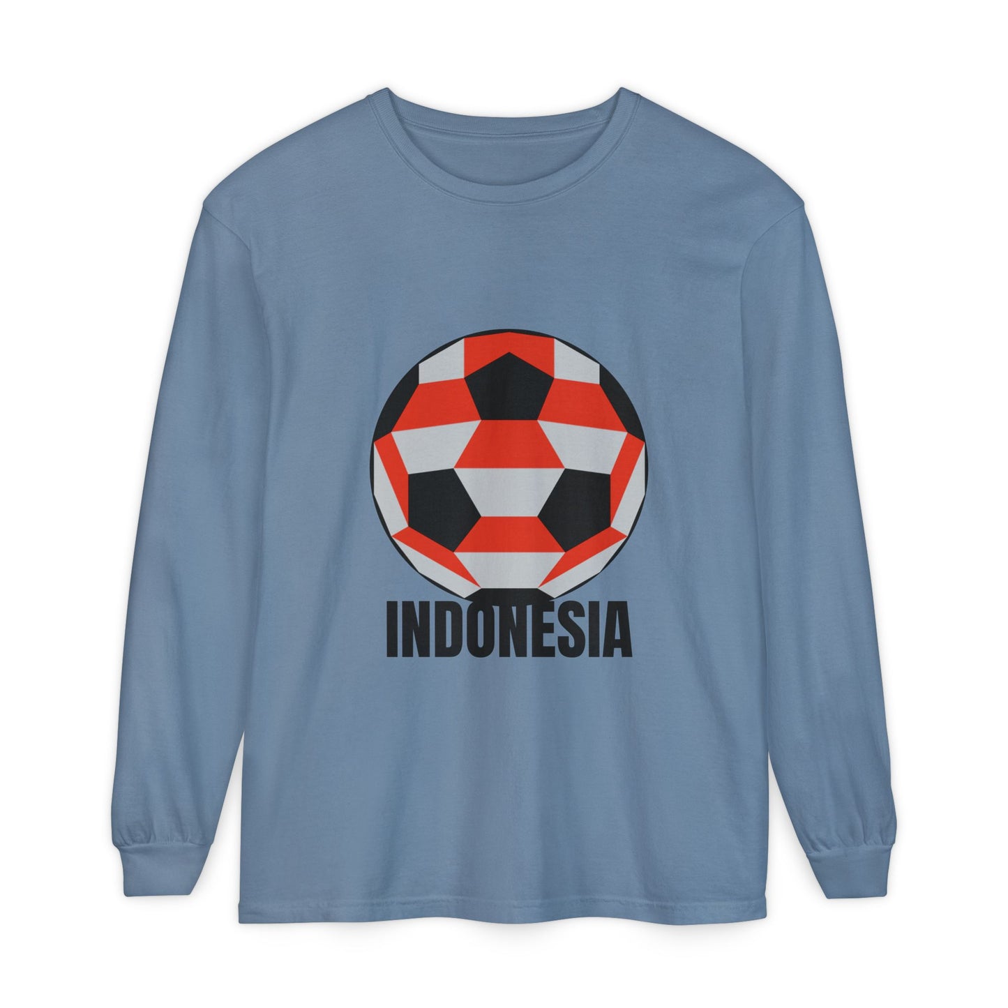 Indonesia Fan Specialty Soccer Ball Design Long Sleeve Shirt