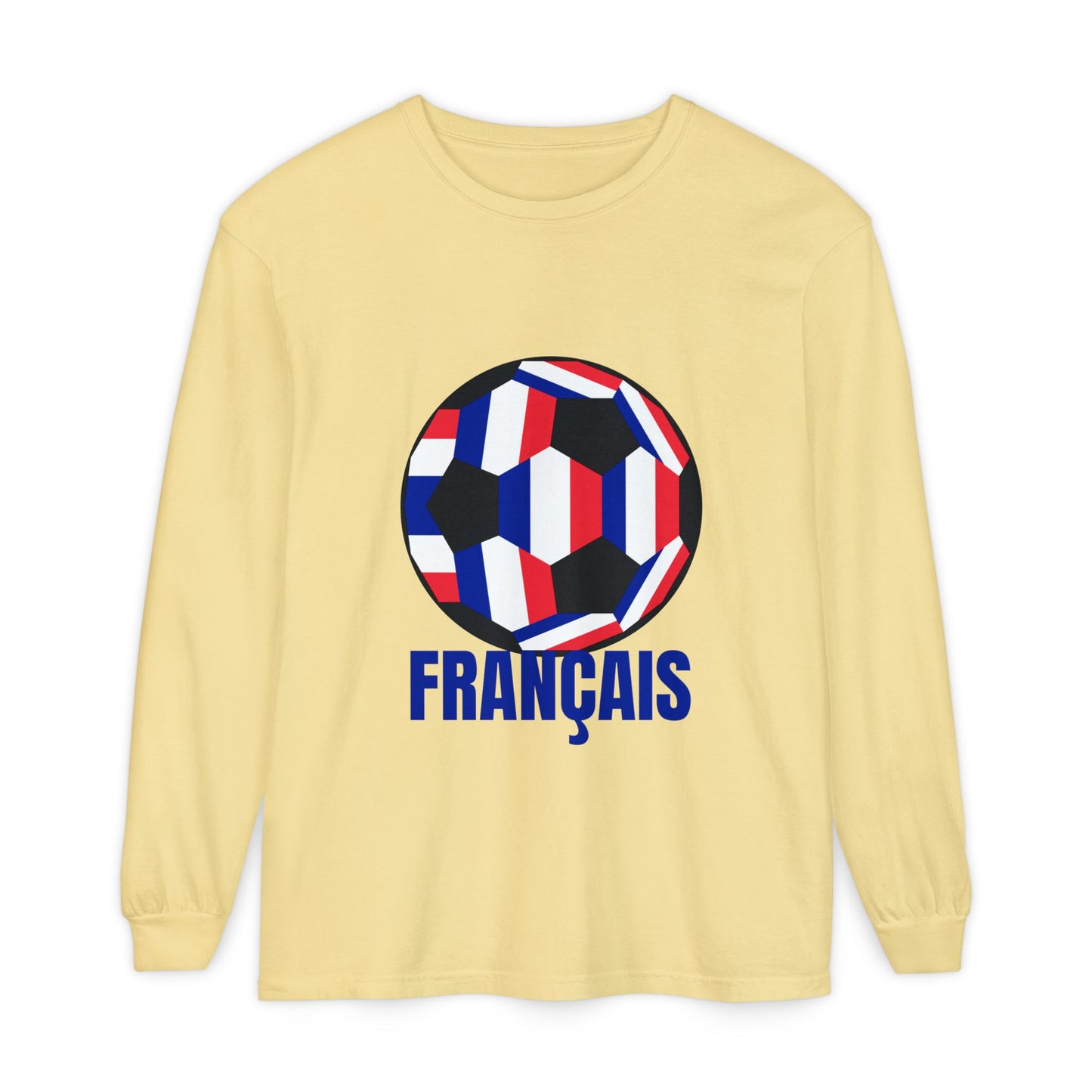 Français Soccer Ball Long Sleeve Tee