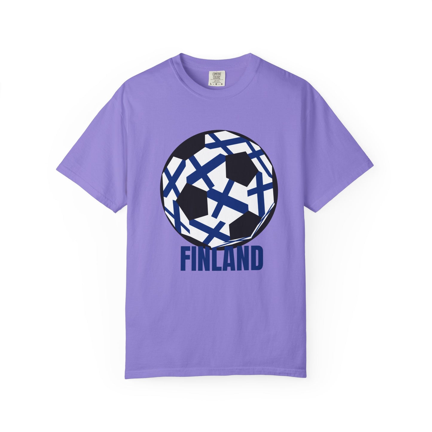 Finland Fan Specialty Soccer Ball Design T Shirt