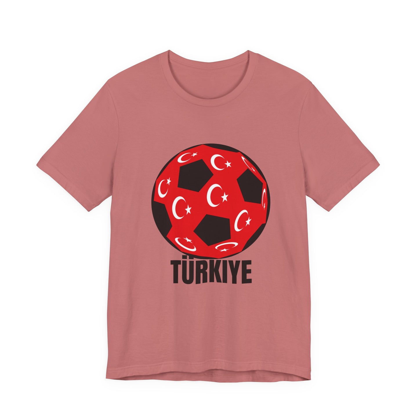 Türkiye Fan Specialty Soccer Ball Design T Shirt Black Text