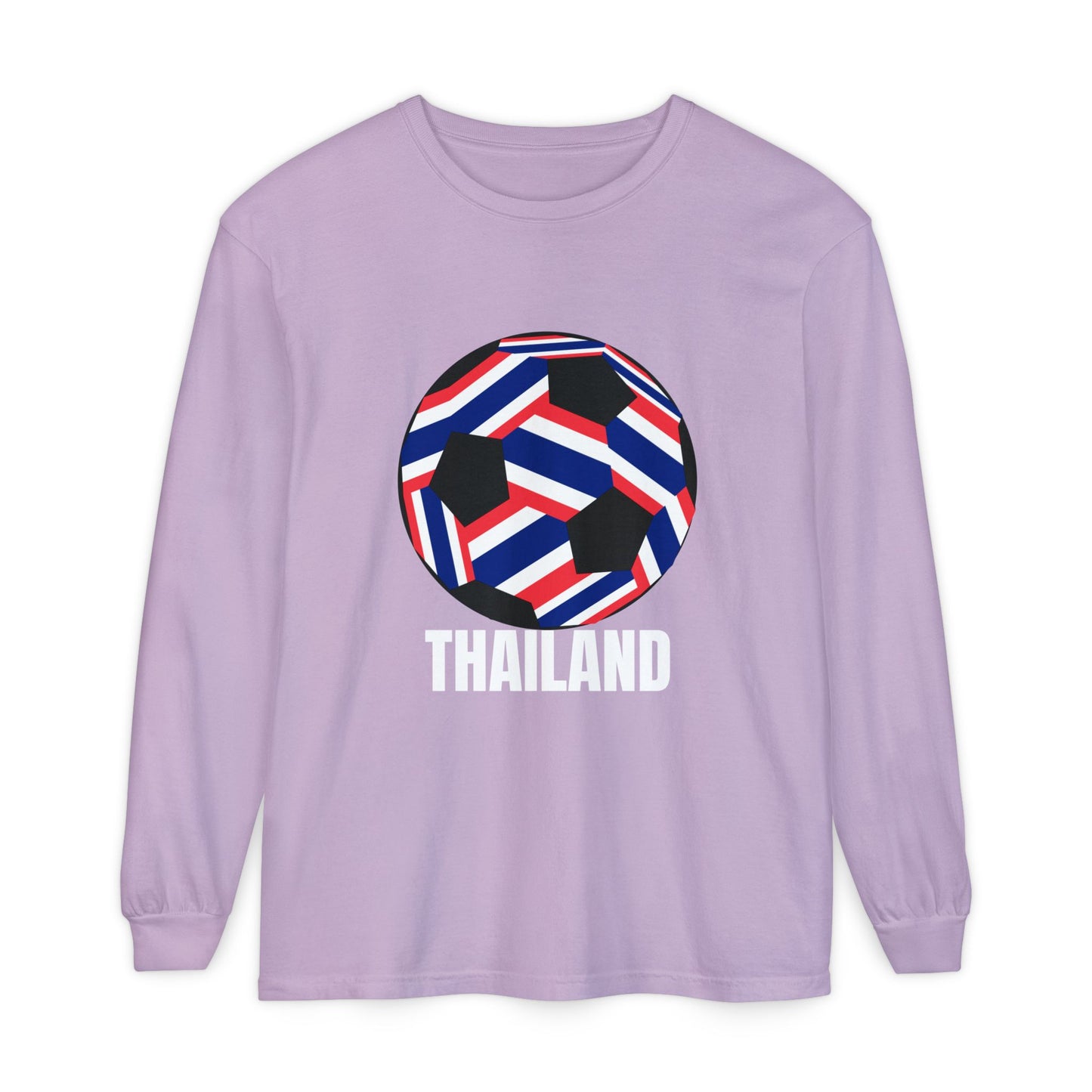 Thailand Fan Specialty Soccer Ball Design  Long Sleeve Tee