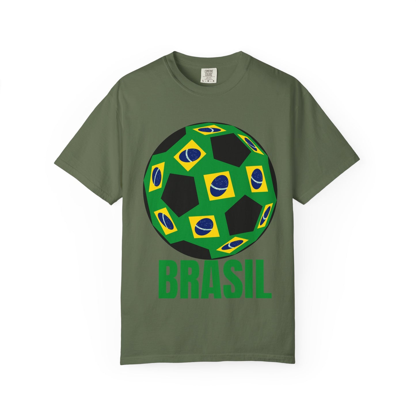 Brasil Fan Specialty Soccer Ball Design T Shirt